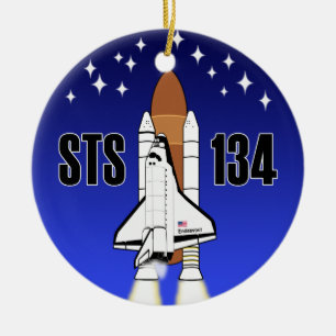 Prydnad för strävan STS-134 Julgransprydnad Keramik