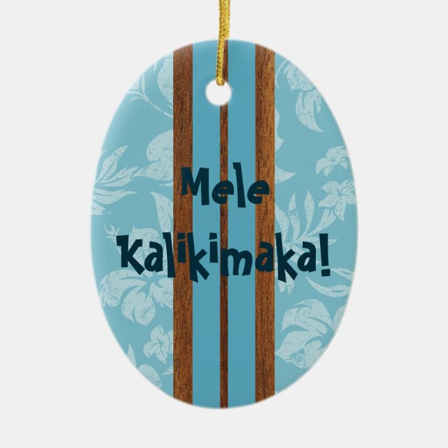 Prydnad för surfingbräda för julgransprydnad keramik (Framsidan)