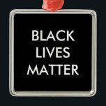 Prydnad för svartlivmateria julgransprydnad metall<br><div class="desc">Att att påminna alla att svartliv betyder detta jul.</div>