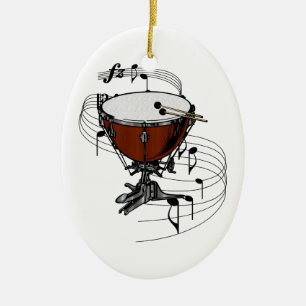 Prydnad för Timpani (kettlen trummar) Julgransprydnad Keramik