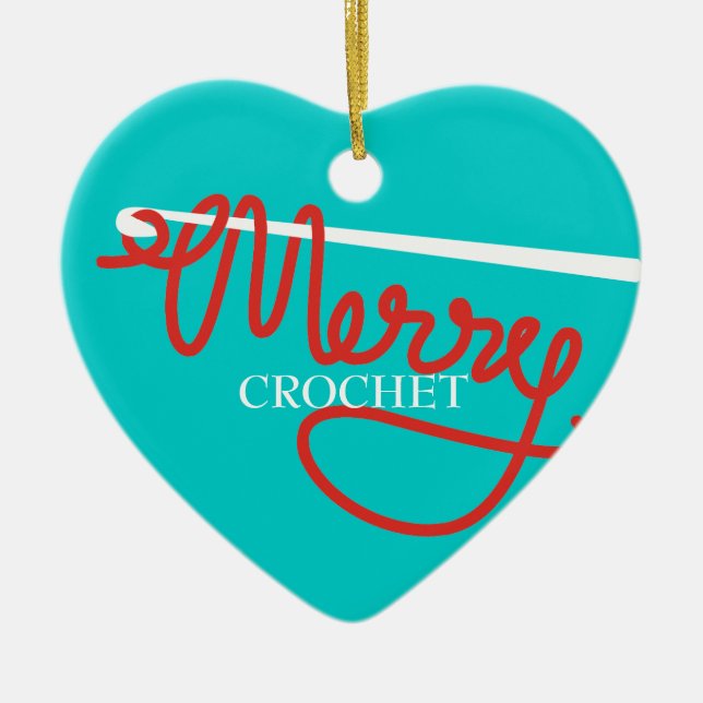 Prydnad för träd för garn för virkningkrokgod jul julgransprydnad keramik (Framsidan)