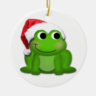 Prydnad för träd för gullig Hoppy julFroggy Julgransprydnad Keramik