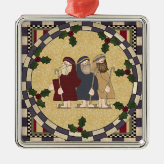 Prydnad för tre jul för klok manar julgransprydnad metall