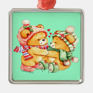 Prydnad för twillingarnallejul (pojke/flicka eller julgransprydnad metall