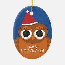 Prydnad för ugglajulSanta hatt Julgransprydnad Keramik