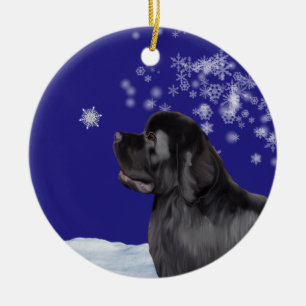 Prydnad för underland för Newfoundland hundvinte Julgransprydnad Keramik