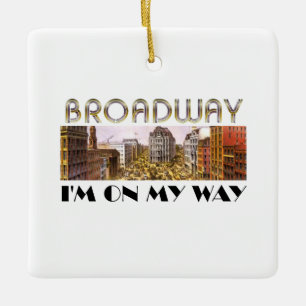 Prydnad för UTSLAGSPLATSBroadway stjärna Julgransprydnad Keramik