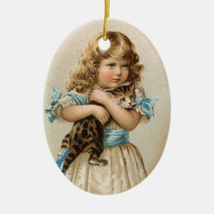 Prydnad för Victoriankattjul Julgransprydnad Keramik