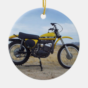 Prydnad för vintagemotorcykeljul julgransprydnad keramik
