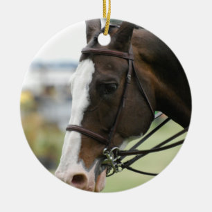 Prydnad för Warmblood hästfoto Julgransprydnad Keramik