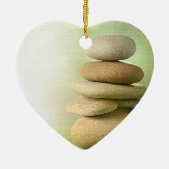 prydnad för zenmeditationstenar julgransprydnad keramik (Framsidan)