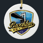 Prydnad Julgransprydnad Keramik<br><div class="desc">Berömd Brooklyn-logotyp med Swoosh-design av Edward Eksi</div>