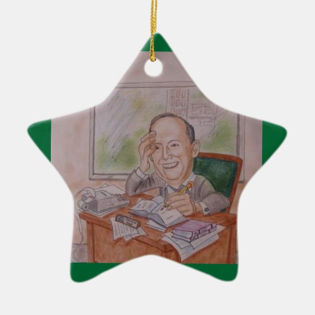 Prydnad:  Karikatyr vintage Julgransprydnad Keramik (Framsidan)