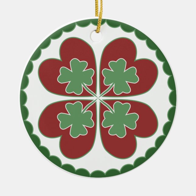 Prydnad - lycklig förälskad Hex Julgransprydnad Keramik (Framsidan)