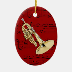 Prydnad - marschera den Mellophone- plockan din Julgransprydnad Keramik