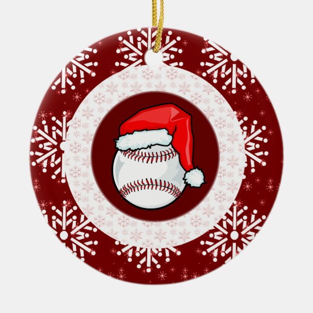Prydnad - Santa baseball Julgransprydnad Keramik (Framsidan)