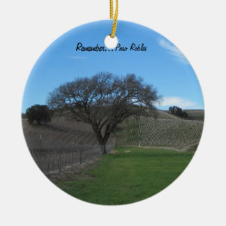 Prydnad: Scenisk Paso Robles vingård Julgransprydnad Keramik