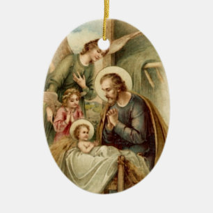 Prydnad: St Joseph Nativity Julgransprydnad Keramik