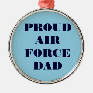 Prydnad Stolt Air Force Pappa Julgransprydnad Metall