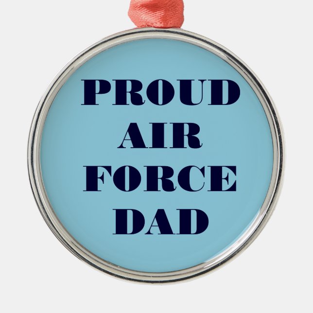 Prydnad Stolt Air Force Pappa Julgransprydnad Metall (Framsidan)