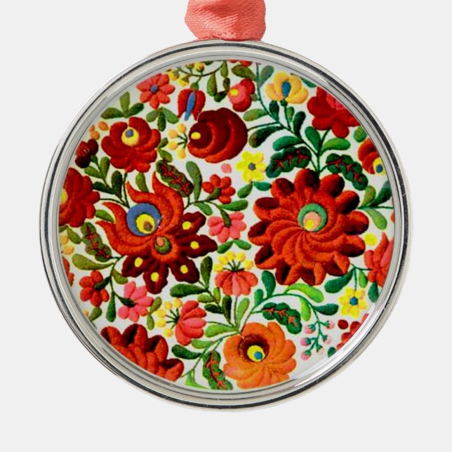 prydnad ungrare, broderi, kalocsai julgransprydnad metall (Framsidan)