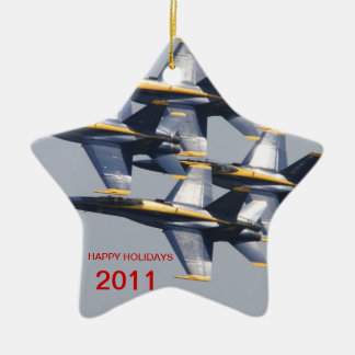 Prydnadar för blåttängelhelgdag av Todd Wakefield Julgransprydnad Keramik