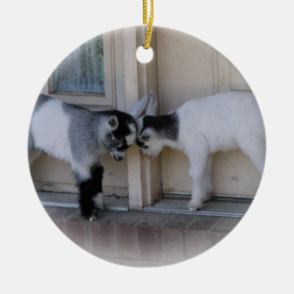 PRYDNADAR FÖR JUL FÖR GETTER FÖR ÄNDAHUVUDBABY JULGRANSPRYDNAD KERAMIK