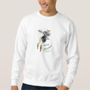 Prydnadar för vintagegod julälg sweatshirt