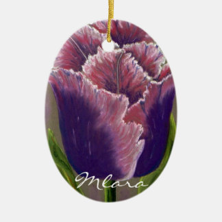 Prydnadar med tulpankonstarbete vid Mlara Julgransprydnad Keramik