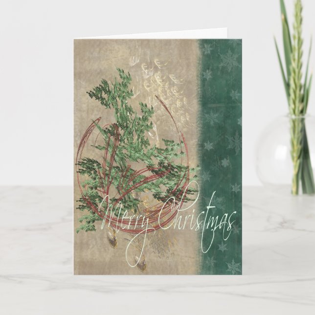 Prydnadar och snöflingor helgkort (Framsida)