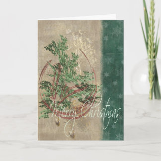 Prydnadar och snöflingor helgkort