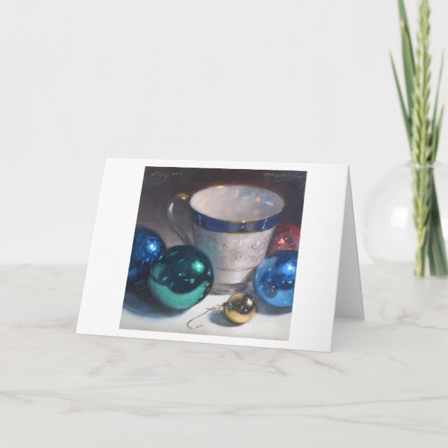 "Prydnadar och Teakopp ", Helgkort (Framsida)