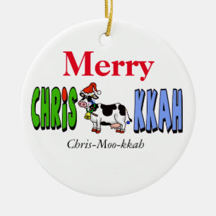 Prydnaden för Chrismukkah kojul skräddarsy det! Julgransprydnad Keramik