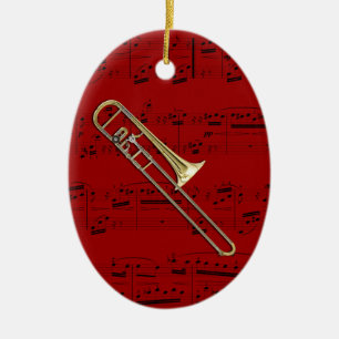 Prydnaden - Trombone (alt) - välj din färg Julgransprydnad Keramik