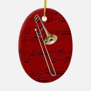 Prydnaden - Trombone (tenor) - välj din färg Julgransprydnad Keramik