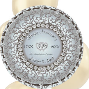 Prydnads Diamantjubileum Monogram Inbjudningar