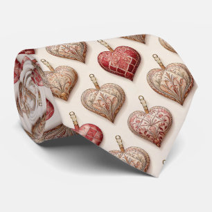 Prydnads Hjärt Ornament - Barock & Quiltad (1) Slips