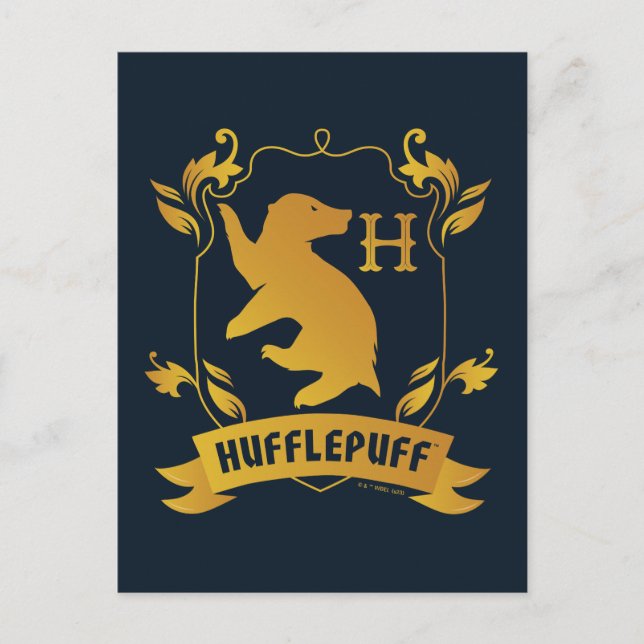 Prydnads HUFFLEPUFF™ Husets vapensköld Vykort (Framsida)