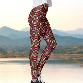 Prydnads Körsbärsblommmuster Leggings