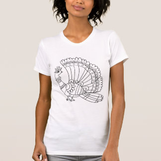 Prydnads Påfågelklotter T Shirt