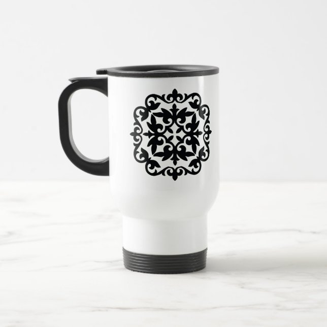 Prydnadsblommig design resemugg (Vänster)