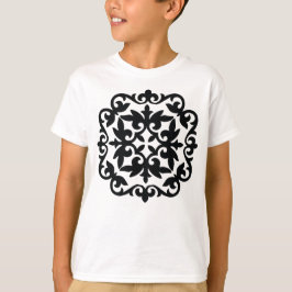 Prydnadsblommig design t shirt