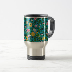 Prydnadsblommigt mönster resemugg