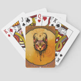 Prydnadselegans: A porträtt i en katt Casinokort