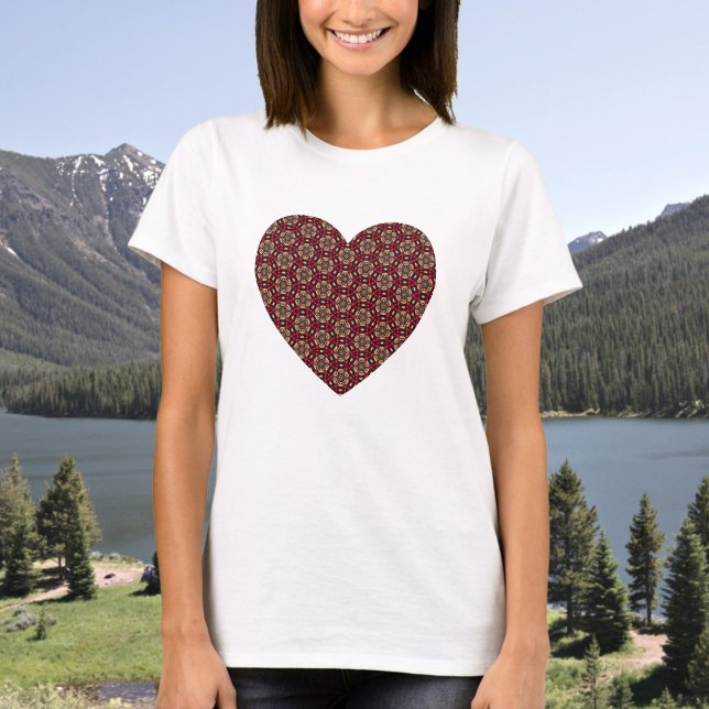 Prydnadsfärgad Körsbärsblommmuster T-Shirt (Skapare uppladdad)