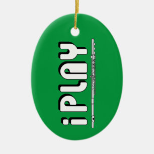 Prydnadsföremål för iPlay Flute Ceramic Julgransprydnad Keramik