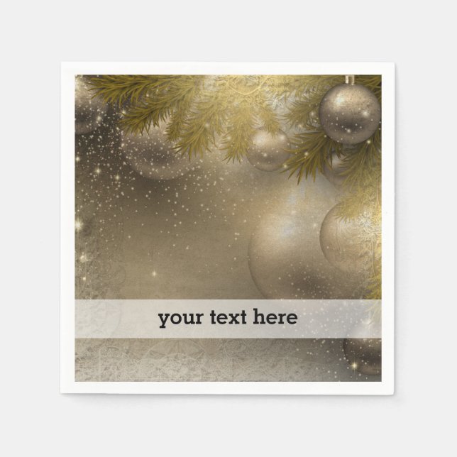 Prydnadsföremål i silver guld pappersservett (Framsidan)