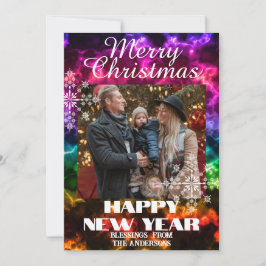 Prydnadsfoto i flera färger julkort