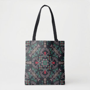 prydnadsmålning, döskallar och ben Bandana Print,f Tygkasse