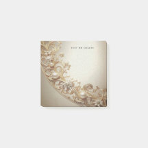 Prydnadsnotisblock med guldbokstäver